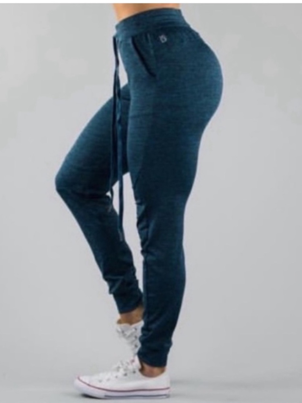 Buff Bunny Jasmine Jogger Pants Heather Teal Mermaid Tapered Athleisure Workout